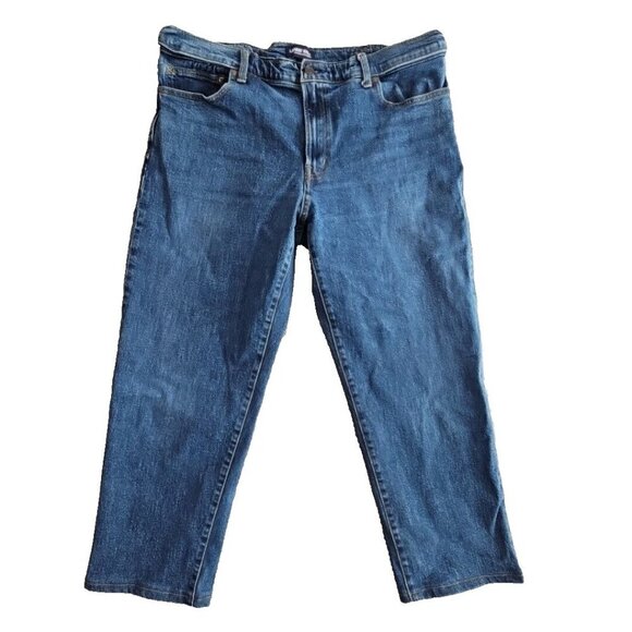 Lands' End Square Rigger Size 40W 26L Straight Fit Jeans Denim Blue Classic - Picture 1 of 13